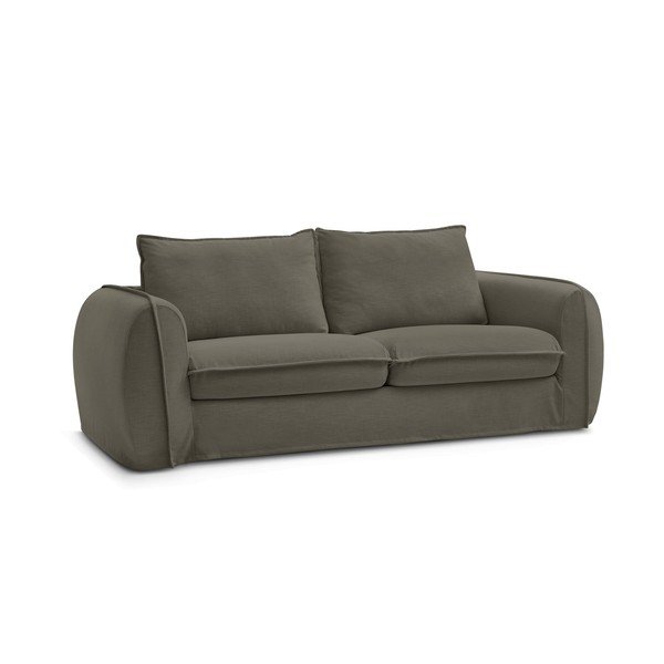 Divano grigio tortora per il riposo quotidiano/allungabile 216 cm Archimede – Bobochic Paris-image-3