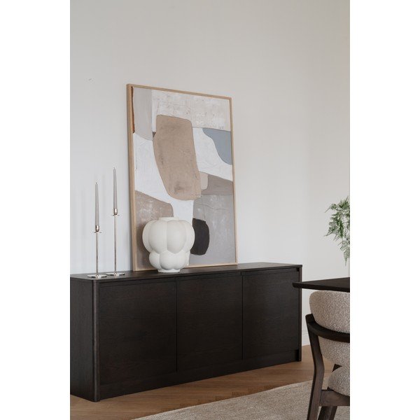 Credenza colore naturale scuro con effetto rovere 180x70x40 cm Melstone – Rowico-image-1