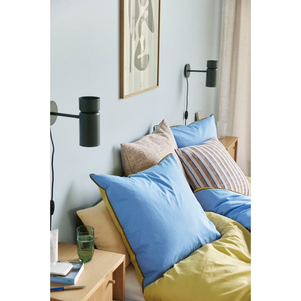 Biancheria da letto in cotone blu e giallo Linea, 140 x 200 cm - Hübsch-image-3