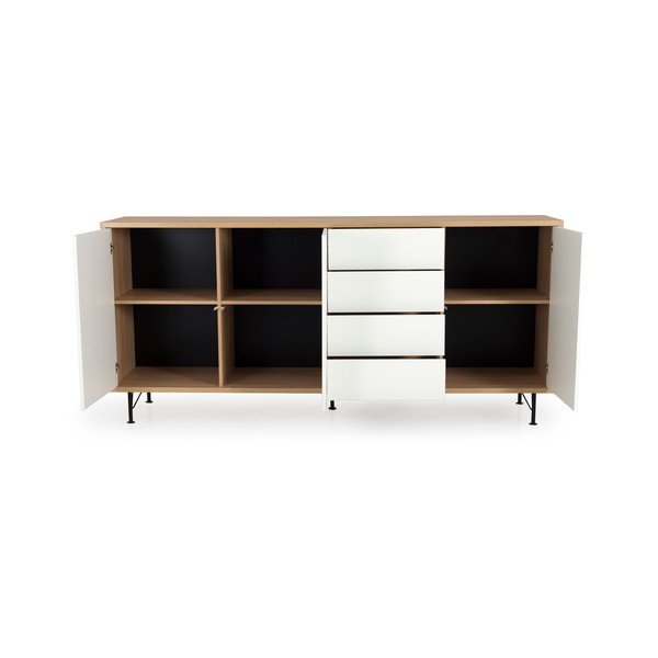Cassettiera bianca Flow, lunghezza 217 cm - Tenzo-image-3