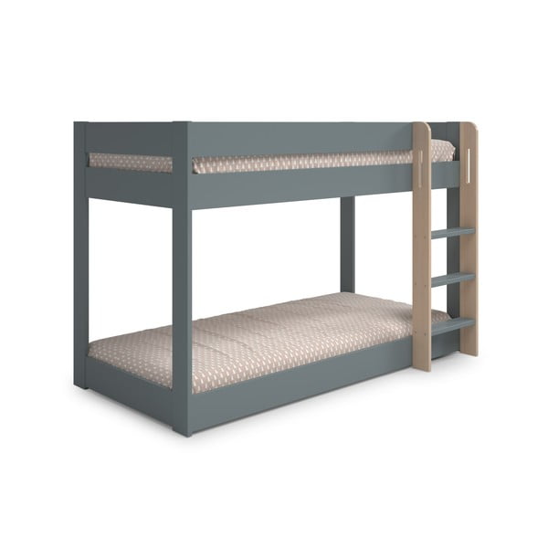 Letto da bambini a castello verde polveroso con rete inclusa 90x190 cm Angel – Marckeric-image-3