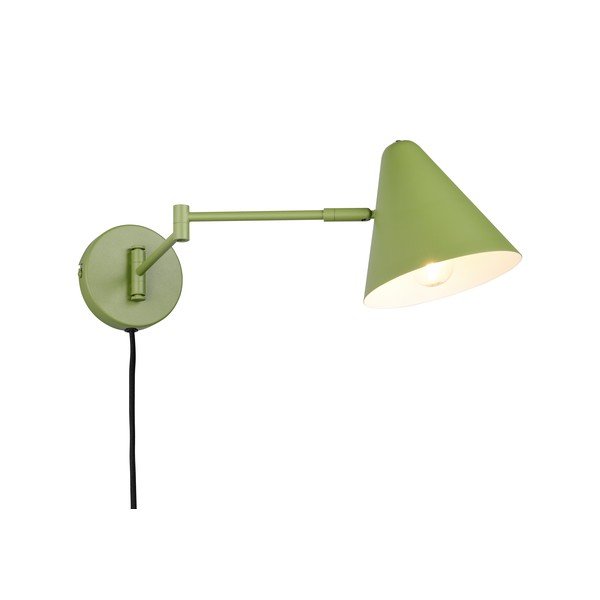 Lampada da parete verde con alimentazione a corrente con struttura flessibile ø 15 cm Cosima – Trio-image-2
