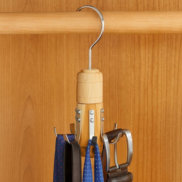 Portacravatte e cinture da appendere in legno The Dandy – Premier Housewares-image-2