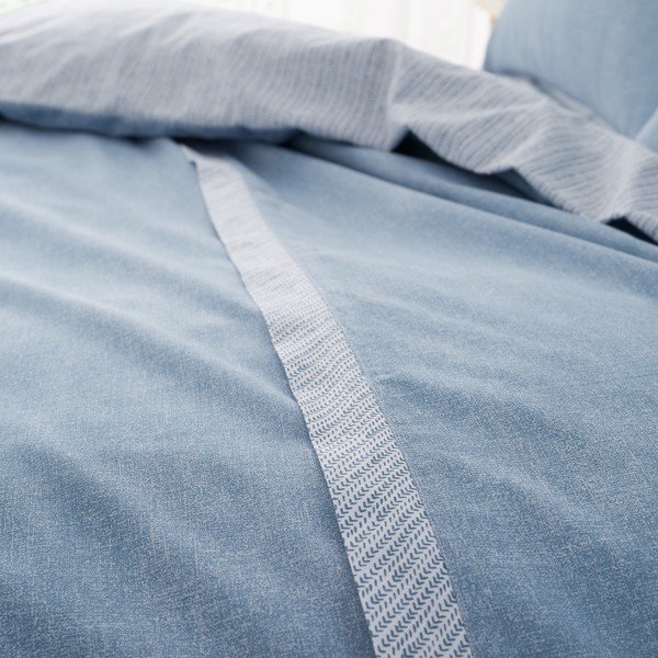 Biancheria blu per letto matrimoniale 200x200 cm Oslo - Catherine Lansfield-image-4