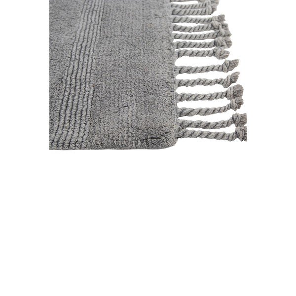 Tappeto da bagno in cotone grigio, 70 x 110 cm Paloma - Foutastic-image-3