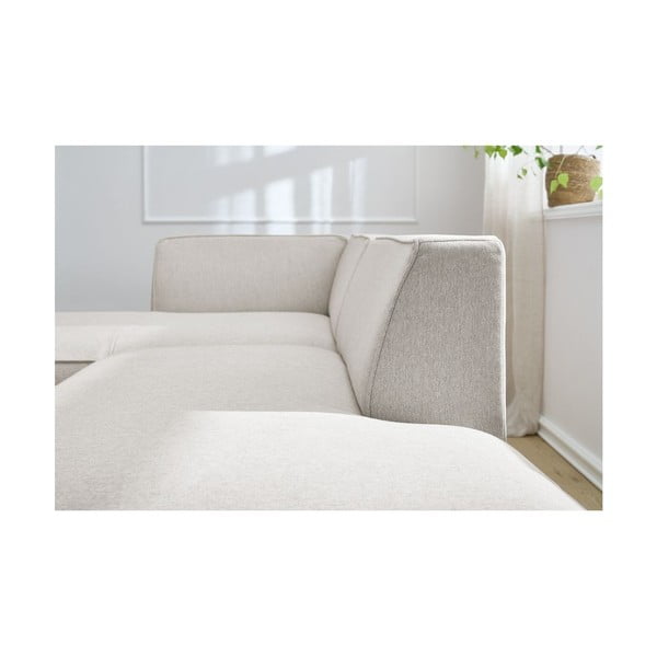 Divano angolare componibile beige (penisola a sinistra/a L) Megeve – Bobochic Paris-image-4
