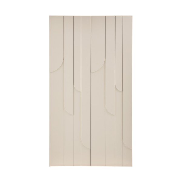 Armadio grigio chiaro in pino massiccio 110x200x57 cm Rain – WOOOD-image-2