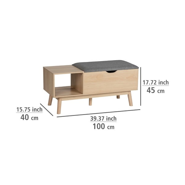 Scarpiera con panca Edda - Wenko-image-3