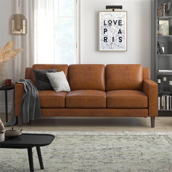 Divano marrone cognac 83 cm Brynn - Støraa-image-1