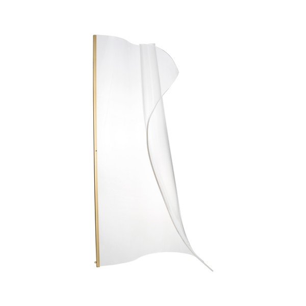 Lampada da terra LED dorata in alluminio con paralume in vetro acrilico (altezza totale 105 cm) Siderno – Nova Luce