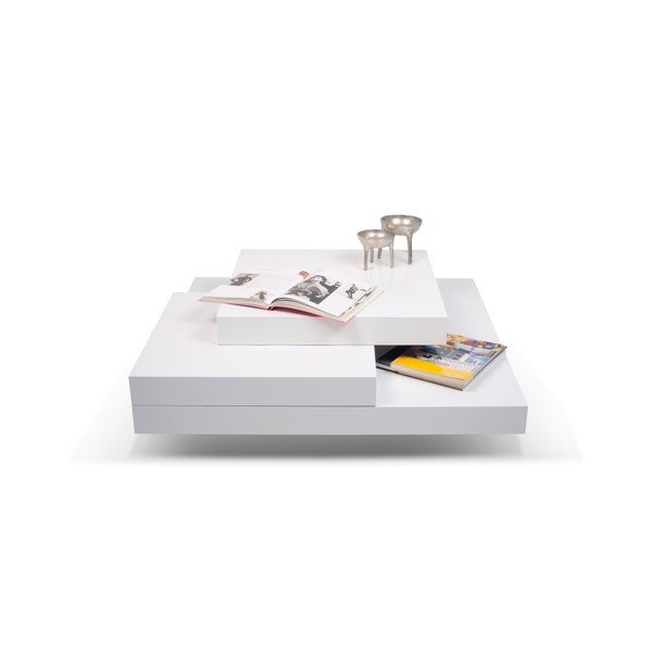Tavolino bianco 90x90 cm Slate - TemaHome-image-2