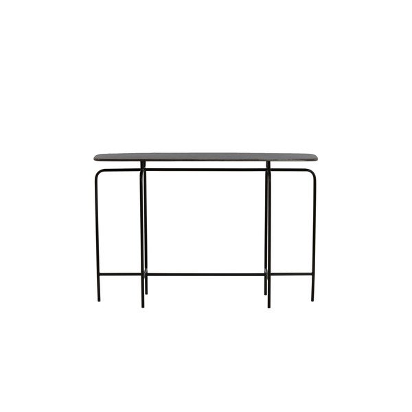 Tavolo consolle in metallo nero 30x120 cm Zapala - Light & Living