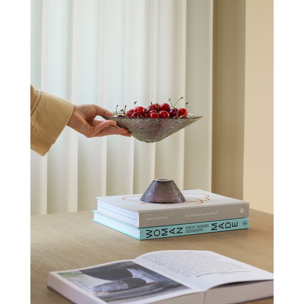 Fruttiera in vetro verde e marrone ø 15 cm Bonbon - Hübsch-image-1