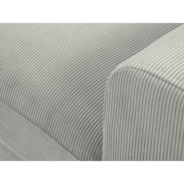 Divano letto angolare in velluto a coste grigio chiaro, angolo sinistro Moghan - Micadoni Home-image-1