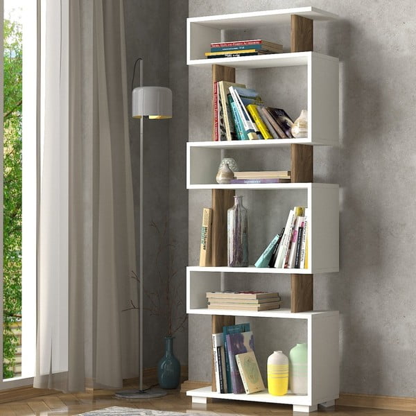 Biblioteca bianca e marrone Blok - Woody Fashion-image-1