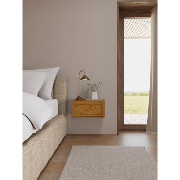 Comodino di colore naturale con effetto rovere da parete Palmdale – Actona-image-1