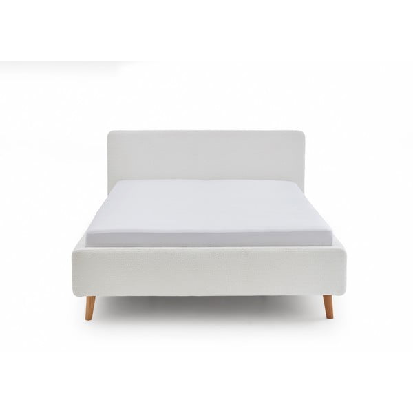 Letto matrimoniale imbottito bianco rete non inclusa 160x200 cm Mattis – Meise Möbel-image-3