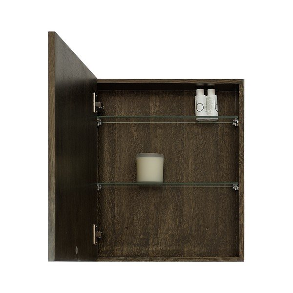 Specchio a parete con contenitore in rovere Mezza Dark , 45x55 cm Slimline - Wireworks-image-3