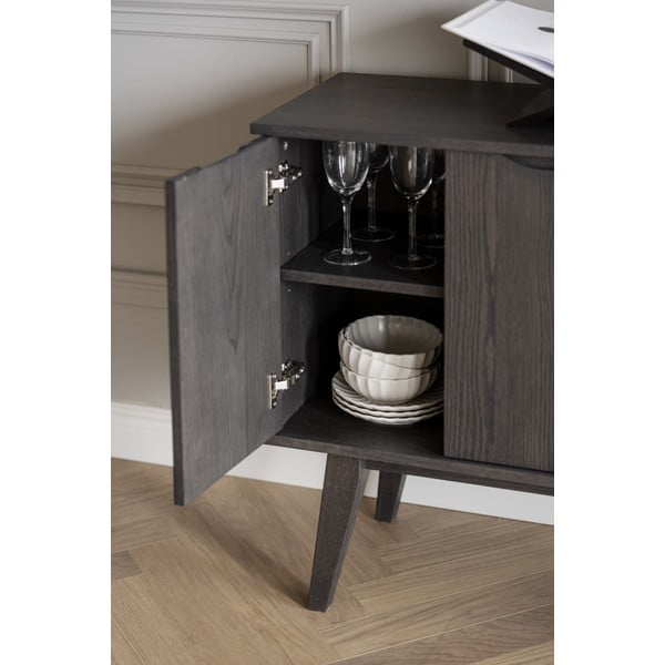 Cassettiera bassa marrone in rovere 150x85 cm Filippa - Rowico-image-4