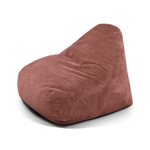 Puof a sacco color mattone con rivestimento in velluto a coste Snug 100 – SLOWDOWN