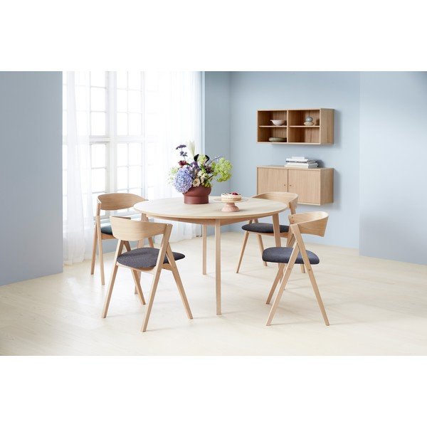 Sedia da pranzo in rovere in colore grigio scuro-naturale City - Hammel Furniture-image-1