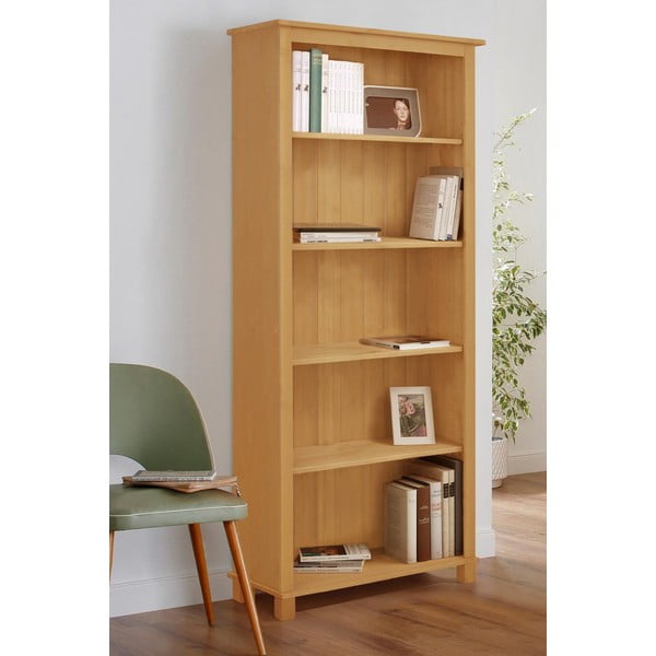 Libreria colore naturale in legno di pino 77x171 cm Pivo - Støraa-image-1