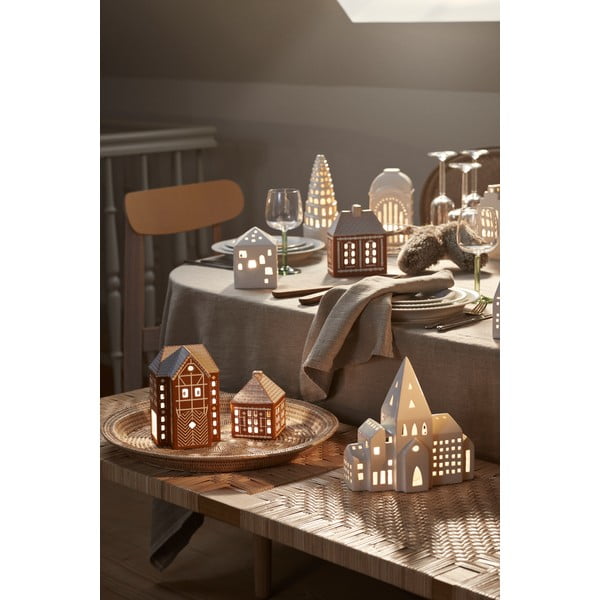 Portacandela in ceramica per lumino Gingerbread Lighthouse – Kähler Design-image-4