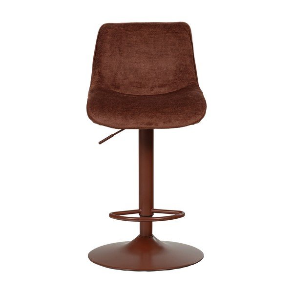 Sgabello da bar marrone cognac imbottito con altezza regolabile Marten – WOOOD-image-3