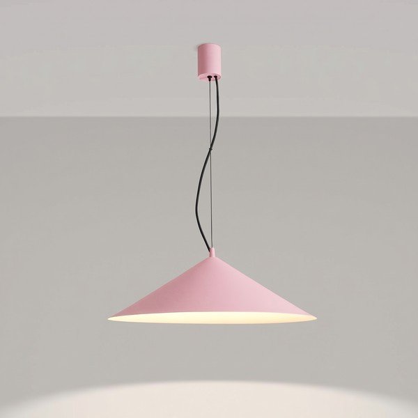 Lampadario LED rosa in metallo ø 50 cm FINT – Thoro-image-1