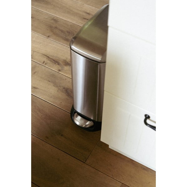 Cestino per la spazzatura color argento opaco in acciaio inox con pedale 12 l Design – Wenko-image-2