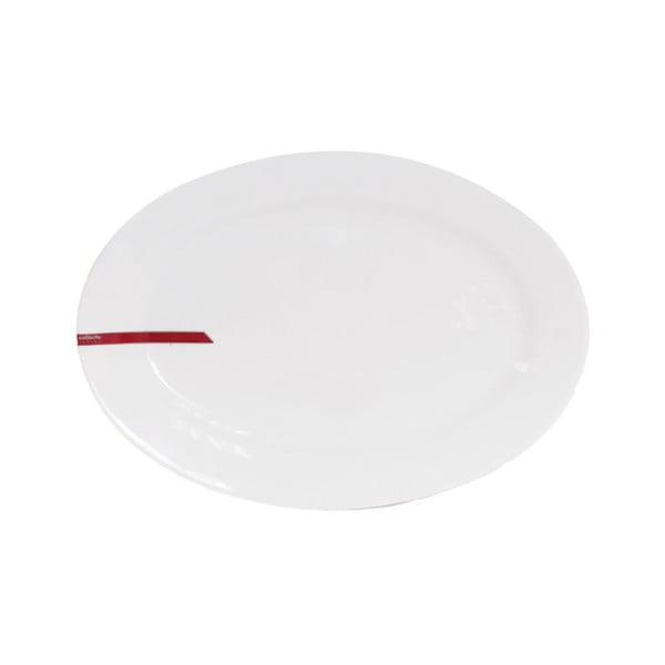 Oválný talíř z kostního porcelánu Sabichi Bone China, šířka 30 cm