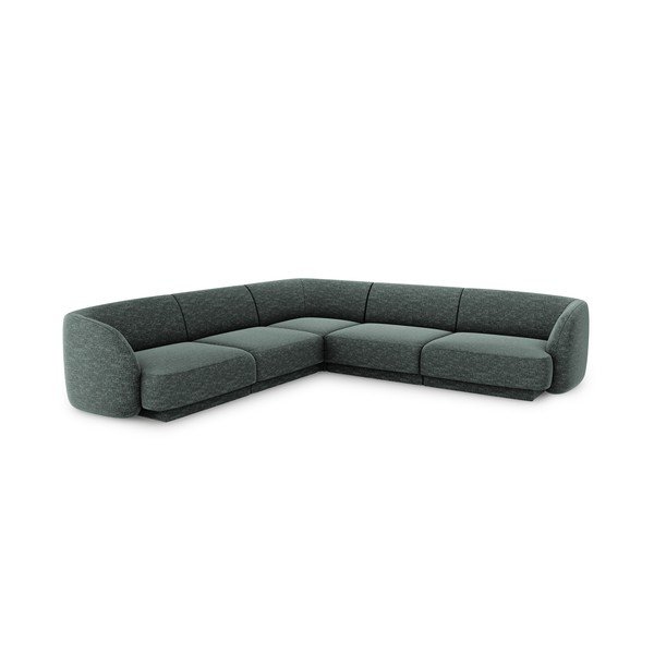 Divano angolare verde scuro Miley - Micadoni Home
