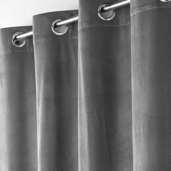 Tenda in velluto antracite 140x260 cm Velouriane - douceur d'intérieur-image-1