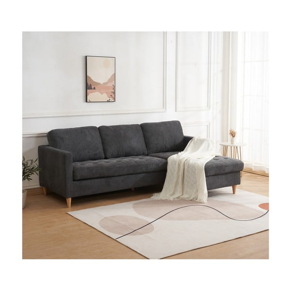 Divano angolare grigio scuro Firenze - House Nordic-image-1