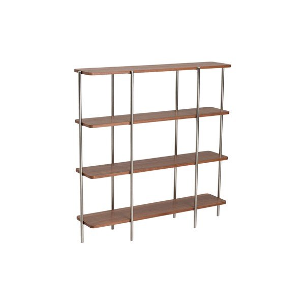 Scaffale colore naturale scuro con effetto noce 120x120x30 cm Lyllo – Ellos Home