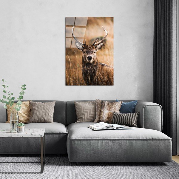 Pittura su vetro 70x100 cm Deer - Wallity-image-3