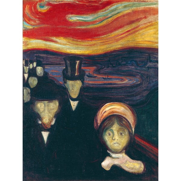 Riproduzione di Edvard Munch - Ansia, 60 x 80 cm Edward Munch - Anxiety - Fedkolor