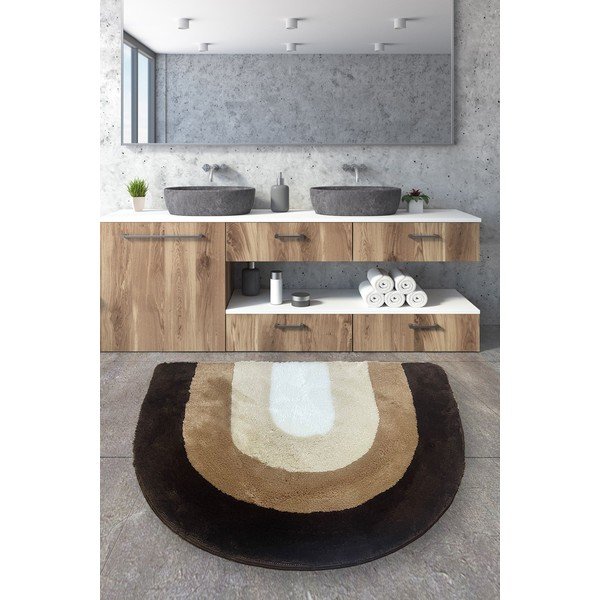 Tappetino per il bagno marrone 75x115 cm Endings – Foutastic-image-1