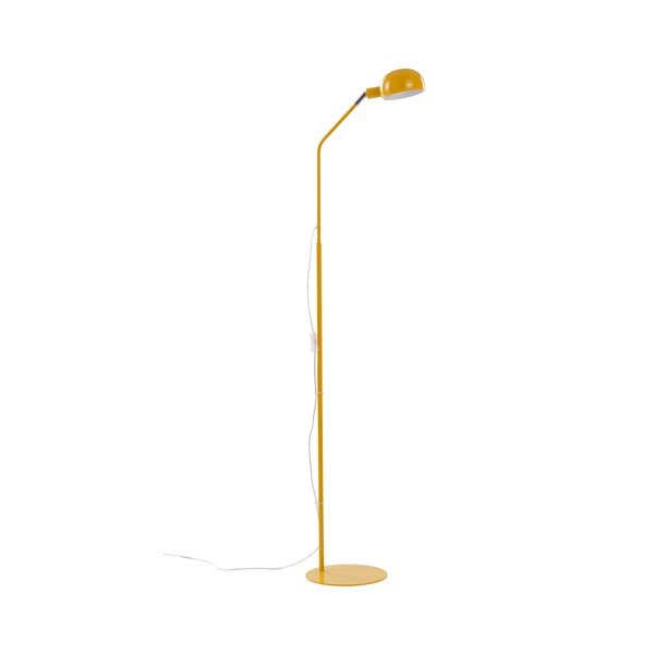 Lampada da terra gialla in metallo con struttura flessibile (altezza totale 146 cm) Lincon – Jotex