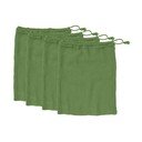 Set di 4 sacchetti per snack in cotone riciclato verde , 30 x 40 cm Eco - Ladelle