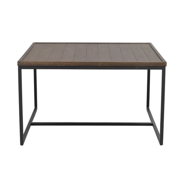 Tavolino marrone scuro con piano in rovere ø 80 cm Deerfield - Rowico