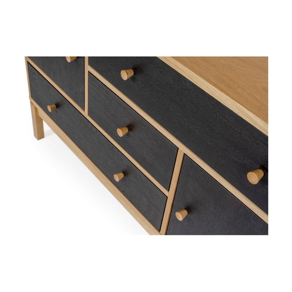 Cassettiera nera e marrone AbbeyWood - Woodman-image-3