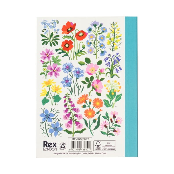 Quaderno 60 pagine formato A6 Wild Flowers - Rex London-image-2