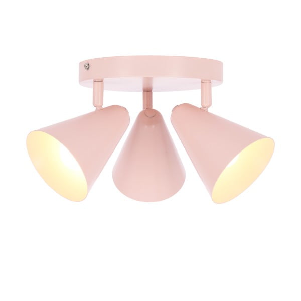 Lampada da soffitto rosa chiaro con paralume in metallo 34x34 cm Amor - Candellux Lighting