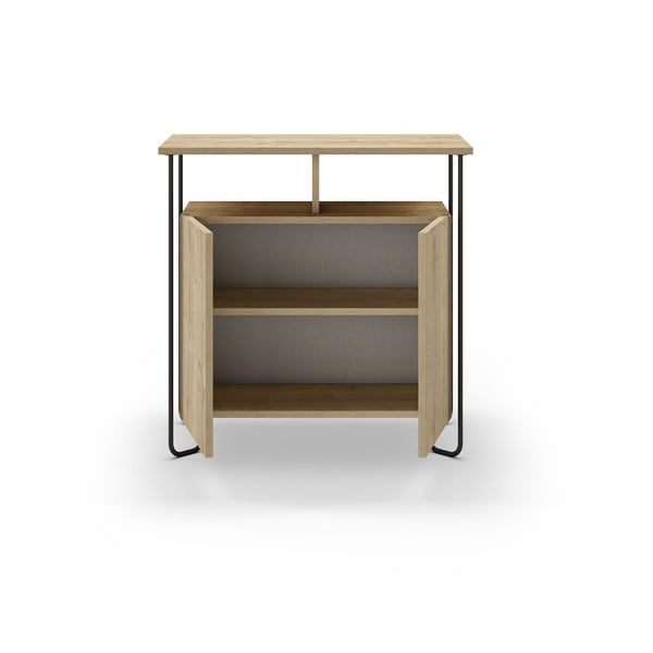 Mobile in rovere decorato in colore naturale 80x80 cm Dilly - Marckeric-image-2