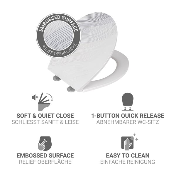 Sedile WC con chiusura Easy-Close (automatica) 38 x 44,5 cm Menin – Wenko-image-4