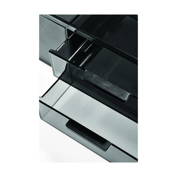 Organizer da bagno nero opaco per cosmetici in plastica riciclata - iDesign-image-1