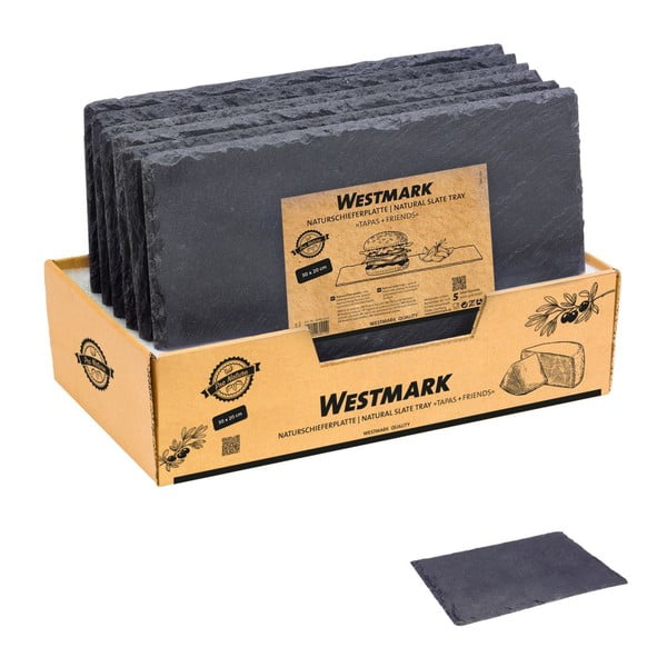 Vassoi in ardesia in set da 6 pezzi 20x30 cm Tapas&Friends - Westmark-image-3