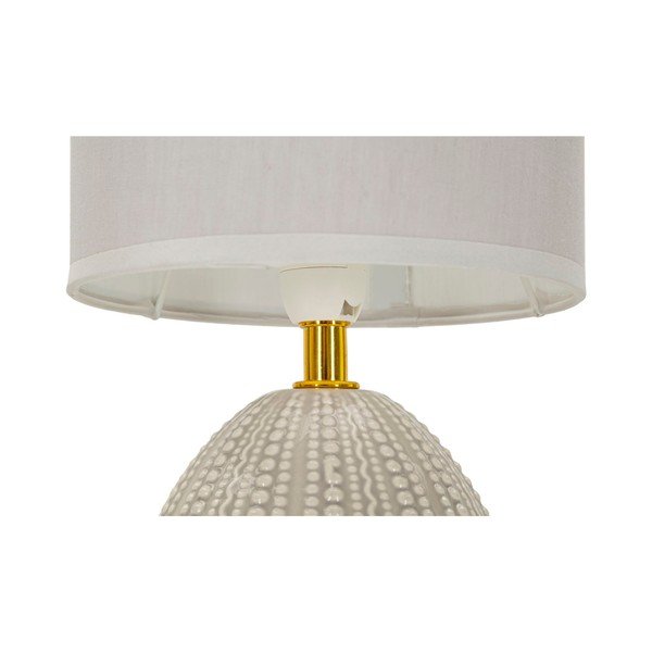 Lampada da tavolo grigio chiaro in ceramica con paralume in tessuto (altezza totale 30,5 cm) Flavi – Mauro Ferretti-image-4