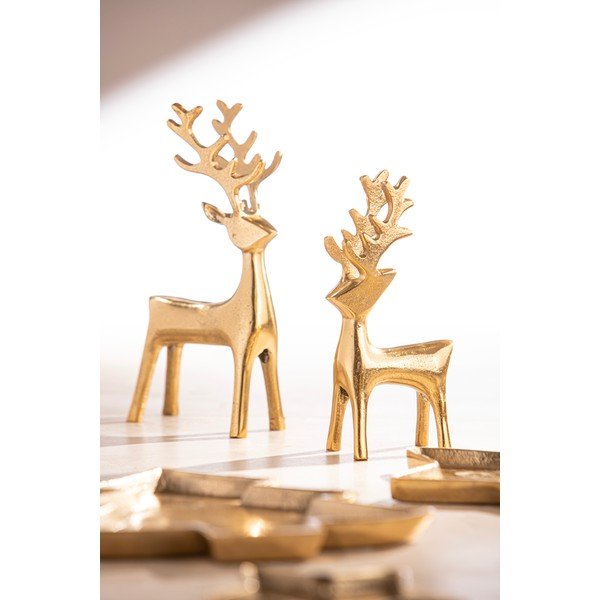 Statuetta natalizia in metallo (altezza totale 9 cm) Noelle Reindeer – Ladelle-image-1